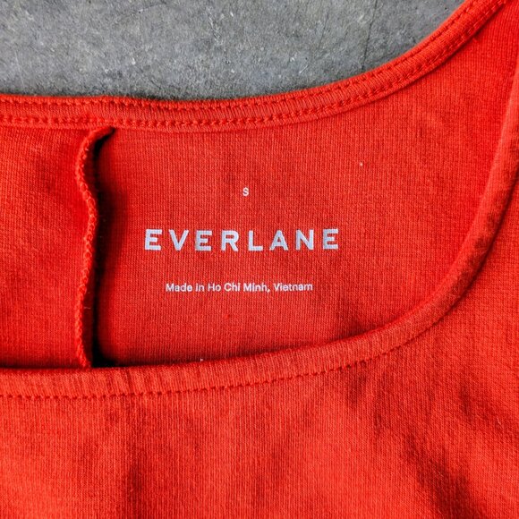 Everlane Orange Cotton Sleeveless Sheath Mini Dress small - Picture 6 of 8